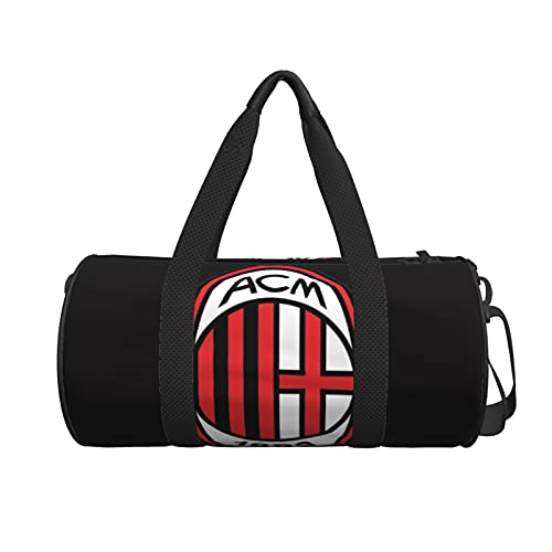 A.C. Milan Foldable Travel Duffel Bag, Waterproof Carry On Luggage Bag, Lightweight Travel Luggage Bag For Sports, Gym, Vacation