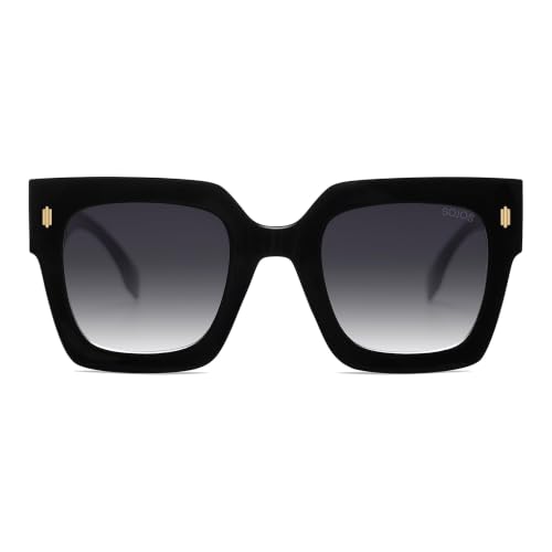 SOJOS Oversized Sunglasses for Women Thick Big Square Shades SJ2194C1 | Vintage Retro Large Chic Luxury Driving Sunnies,For Daily Wear,Travel Beach,Trendy Outdoor Womens Accessories
