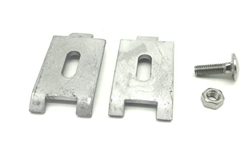 MSP Decoline GmbH Zaunmontage Metall Sign Halter, Befestigungsklammer, Silber, 70 x 40 mm, 32 mm Tiefe, Pulverbeschichtet