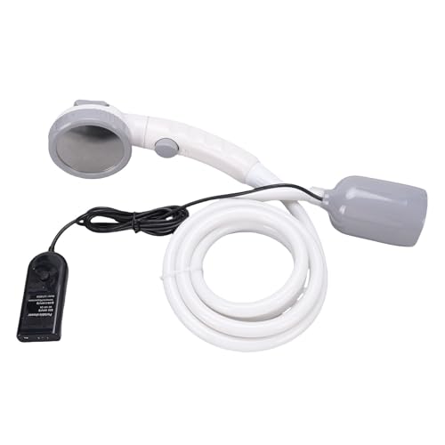 Portable Camping Shower with Pump, USB and Car Powered Outdoor Shower Kit IPX7 Water Proof 3 Spray Modes Camping, Hiking, Barbecues, Travel, Pets Cleanup