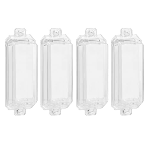 Image of CLYMENE Light Switch Cover Guard, Child Proof Wall Switch Cover Protects Your Lights or Switches from Being Accidentally Turned ON or OFF by Children and Adults, Rocker Style (Clear, 4 Pack)