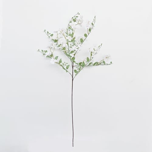 2PC 37" Artificial White Flowers for All - Season Indoor Decoration, Faux Long Stem Artificial Flowers for Wedding, Home, Office, Bedroom, Party Table Centerpieces Décor