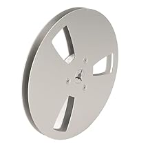 1/4 7 Inch Empty Reel, Recording Tape Reel to Reel Recorder, Open Reel Audio Tape Empty Reel Aluminum Reel Tape Reel Open Reel Machine Parts, 3 Hole Wind Holes Silver