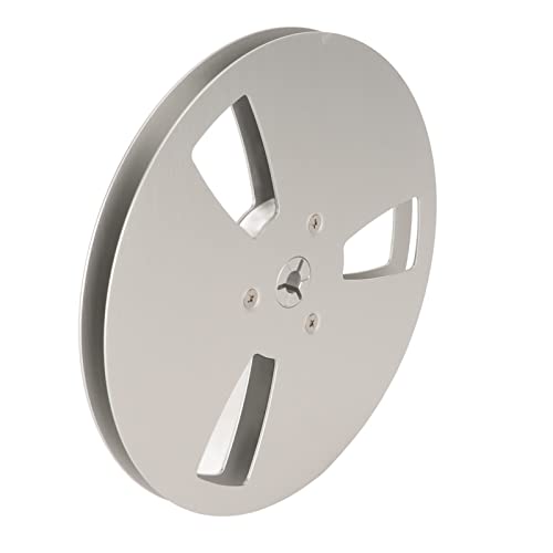 1/4 7 Inch Empty Reel, Recording Tape Reel to Reel Recorder, Open Reel Audio Tape Empty Reel Aluminum Reel Tape Reel Open Reel Machine Parts, 3 Hole Wind Holes (Silver)