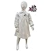 EXITY KFT Grembiule Minnie Mouse Disney Scuola Asilo Ricamato Bianco Cotone - MIN0178