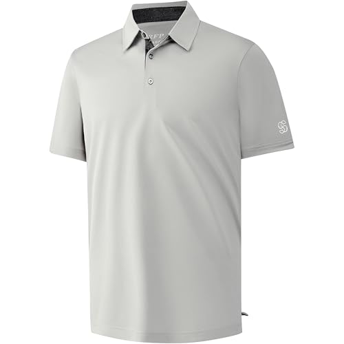 Image of Mens Golf Shirt Short Sleeve Moisture Wicking Dry Fit Performance Solid Pique Collared Golf Polo Shirts for Men