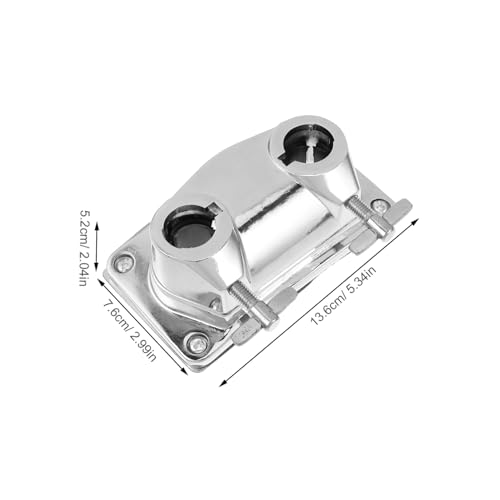 Base para pata de bombo con soporte para tubo en L de 22mm miniatura 2