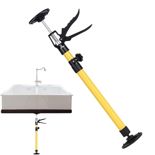 Cabinet Installation Jack, Adjustable Cabinet Lift, Stainless Steel + Nylon Cabinet Lifting Jacks, Third Hand Tool, Steel Hand Work Support Rod, Hand Jack for Ratcheting Cargo, Range Hoods, Drywall