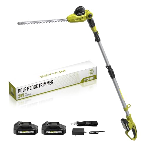 Teleskop Heckenschere mit 2×2.0Ah akkus,50cm Teleskop Heckenschere Elektrisch,Verstellbarer...