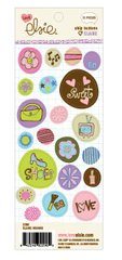 KI Memories Claire Chipboard Buttons, Rounds
