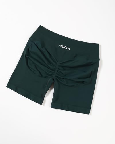 Image of AUROLA Influence Workout Shorts for Women,2.5 3.5 4.5 5.5 6.5 No Roll Up Squat Proof Scrunch Seamless Compression Gym Short