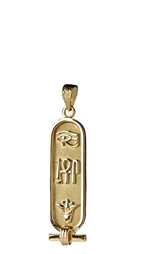 Discoveries Egyptian Imports - Handmade 18K Gold Cartouche with Health,
