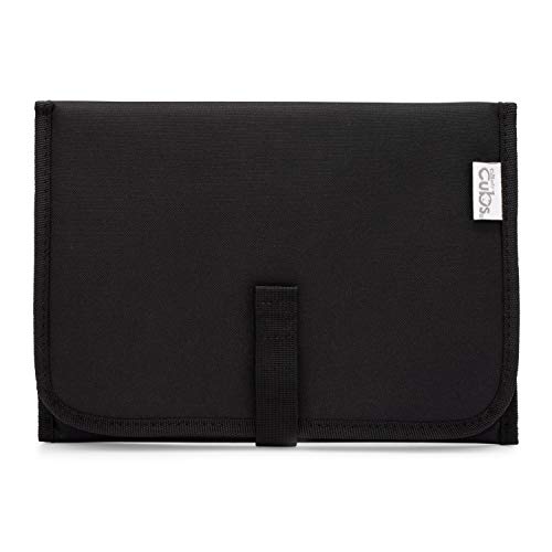 Baby Portable Changing Pad, Diaper Bag, Travel Mat Station Solid Black Compact
