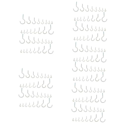 Amosfun 3 Juegos Gancho De Tornillo Ganchos Para Colgar Plantas Ganchos De Pared Atornillar Ganchos Gancho De Taza De Cocina Acero Al Carbono Q235 100 Uds * 3