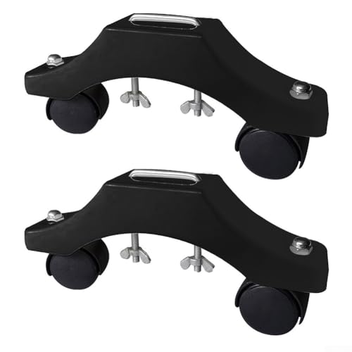 Base de soporte de calentador infrarrojo móvil con ruedas ajustables para un fácil movimiento, patas giratorias de 360° para placas de calefacción eléctricas, paquete de 2 (BL)