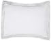 Amazon Basics Embroidered Hotel Stitch Duvet Cover Set - Soft, Easy-Wash Microfiber - King, White with Light Grey Embroidery