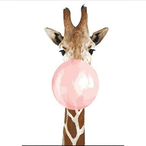 Pintura por números Jirafa de Chicle - para Adultos DIY 40X50Cm Adulto Sin Marco