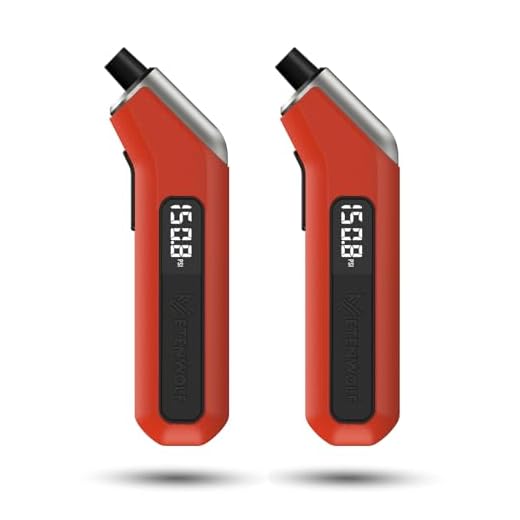 ETENWOLF Digital Tire Pressure Gauge 2 Pack, Industrial Tire Gauge 3-200 PSI, Calibrated to ANSI B40.7 Grade 2A(Plus-Minus 0.5%), Air Pressure Gauge with Replaceable AAA Batteries (Vivid Orange)