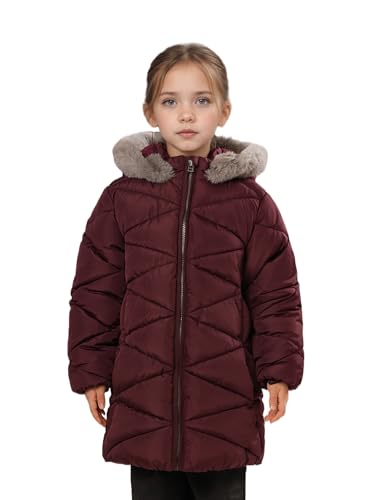 solomate Girls Winter Coats with Hood - Girls' Outerwear Winter Puffer Heavyweight Fleece Lined Toddler Jackets for Kids