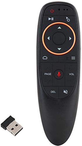 Green Gate Voice Remote Air Mouse 2.4G Wireless Infrared Remote Control with 6 Axis Gyroscope and IR Learning Air Fly Mouse with Voice Input for Android TV Box/PC/Smart TV/HTPC/Projector and More