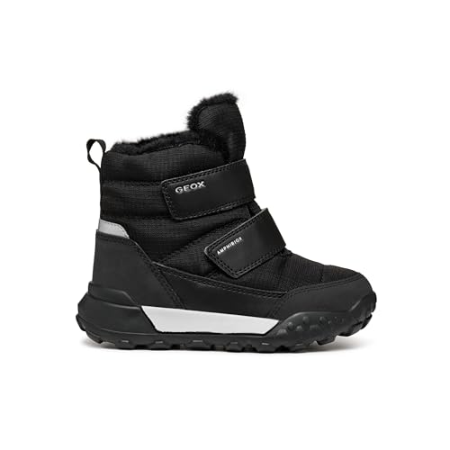 Geox J TREKKYUP Boy B ABX Snow Boot, Black, 24 EU