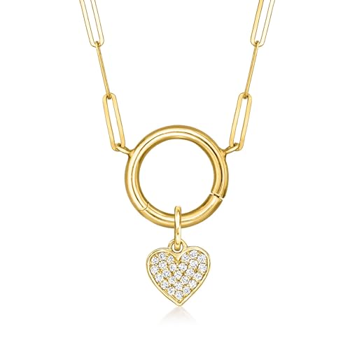 Pure Collection by Ross-Simons 0.10 ct. t.w. Diamond Heart Charm in 14kt Yellow Gold4