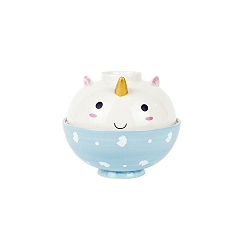 Smoko Elodie Unicorn Bowl Set with Lid | Perfect for Ramen Noodles | Microwave Safe