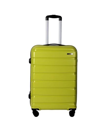 Image of TEAKWOOD Leathers 65 CM 8 Wheels Trolley Bag, Hard Cabin Trolley Small, 65 CM Trolley Bag for Travel, Lock System 360 Degree 8 Rotating Wheel (65 CM, Lime Green)