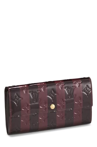 Pre-Loved Amarante Monogram Vernis Rayures Sarah, Purple2