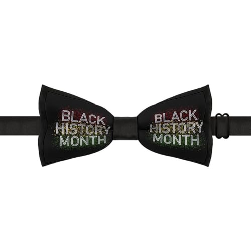 GoasNei Black History Month 2022 Bow Tie for Men Adjustable Necktie Funny Tie Neck Ties for Weddings Party