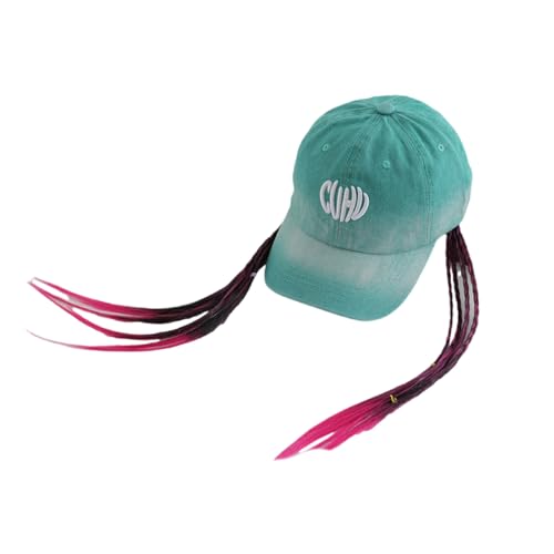 QIYUDUOLA Long Straight Wigs Baseball Hat for Women and Kids