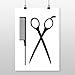 Produktbild Danjiao Friseursalon Dekoration Friseur Schere Haar Zitat Poster Und Drucke Friseur Geschenk Schönheitssalon Wandkunst Leinwand Malerei Wohnzimmer 40x60cm