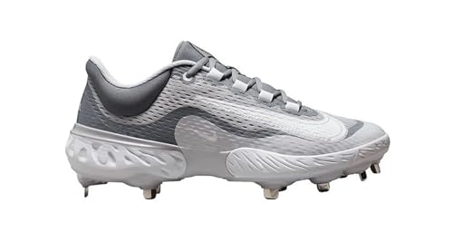 Nike Alpha Huarache Elite 4 Low DJ6521-012 Wolf Grey/Cool Grey/Pure Platinum/White Men's Baseball Cleats 9.5 US