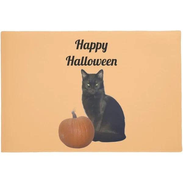 Paillasson interieur exterieur chat noir tapis entree maison