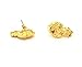 Mens Hip Hop 18k Yellow Gold Finish 925 Sterling Silver Nugget Stud Earrings