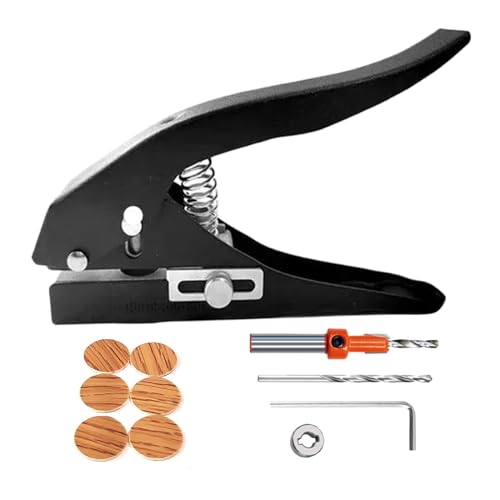 バッジ用穴あけパンチ | 丸型単穴スロットパンチ,業務用手動ハンドヘルドパンチャー 写真 タグ カード 厚紙 クラフト 段ボール用