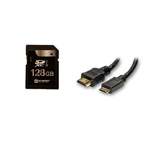Accessory Kit Compatible with Synergy Digital, Works with Garmin VIRB Ultra 30 Camcorder includes: HDMI6FMC AV & HDMI Cable, SY-SD128GB Memory Card