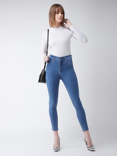 Image of Miss Chase Women's Skinny High Rise Cropped Stretchable Denim Jeans