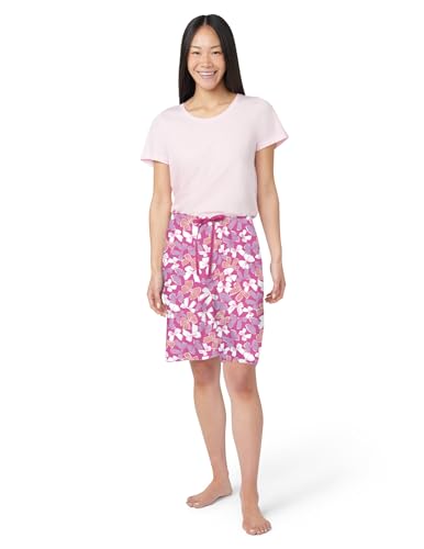 Image of HUE Women's Summer Vacation Pajama Separates, Soft, Whimsical Print Pjs with Tropical Beach Themes, Flip Flops, Cocktails