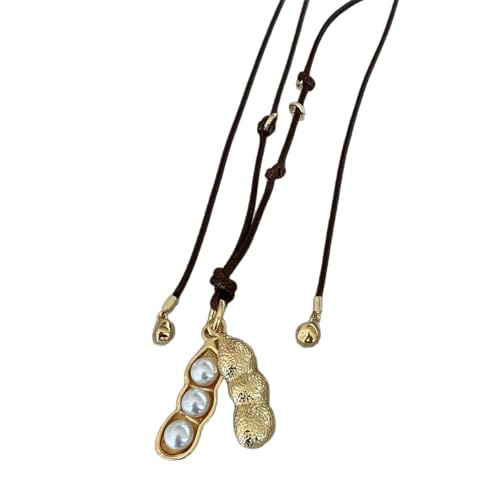Collier à motifs de pois de cacahuètes à la mode en finition dorée ou argentée, fabriqué à partir de matériaux sûrs, léger et confortable pour une...
