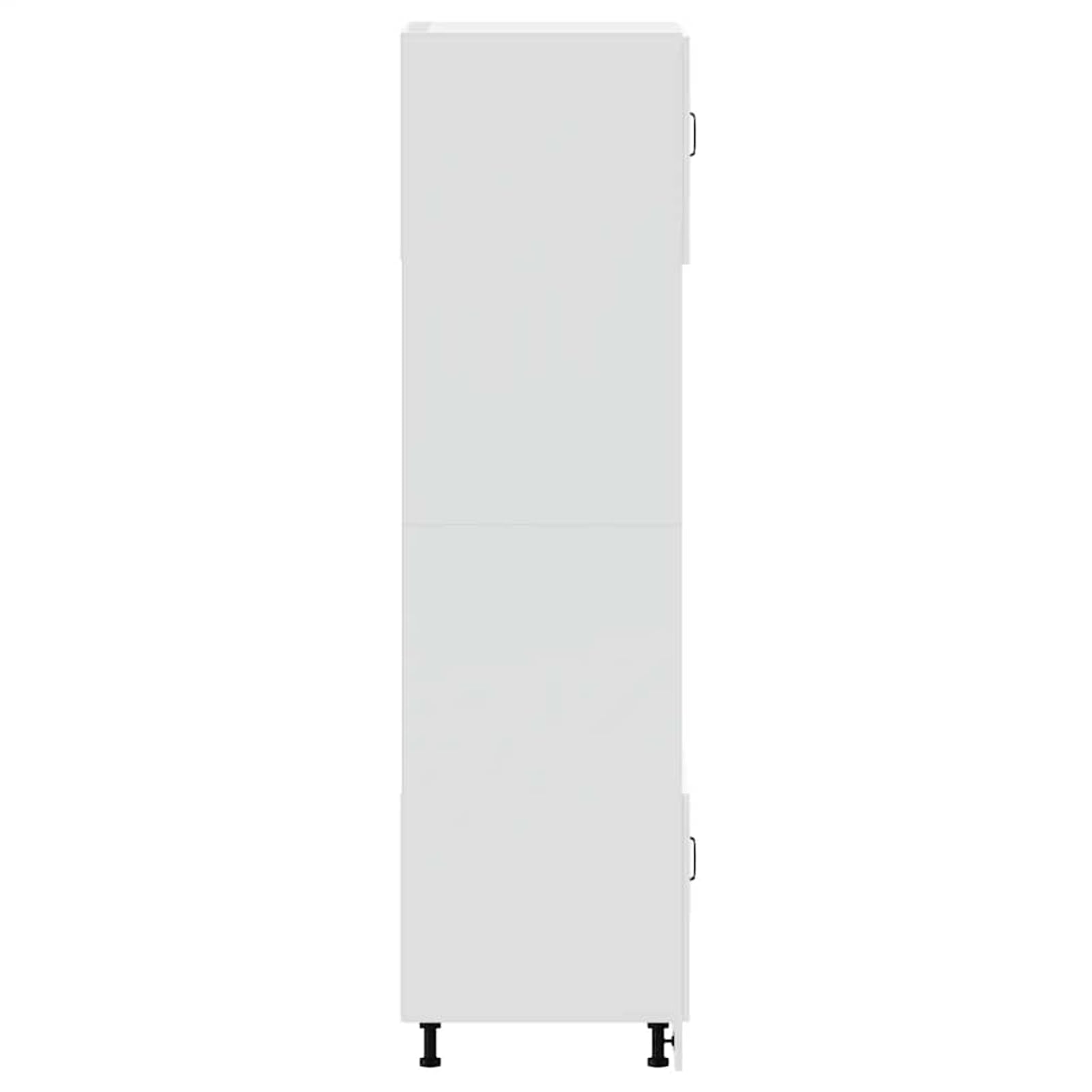Homgoday Herdumbauschr?nke 2 STK. Porto Hochglanz-Wei? Holzwerkstoff Schrank Model3315053