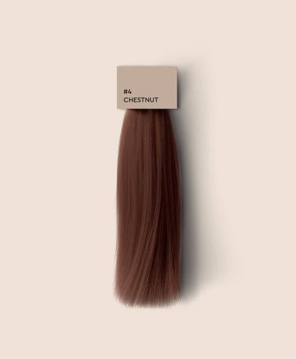 BRONSUN Hybrid Cream Dye #4, Chestnut, Ammonia-Free, with Hydrolyzed Keratin, Hydrolyzed Silk, Vitamin E, 0.51 fl.oz