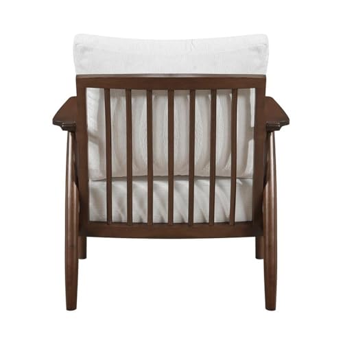 Sillón Textil Beige Estructura Madera Rubberwood miniatura 5
