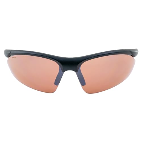 Epoch Eyewear Cadence Smaller Faces Golf Sport Sunglasses Black Frame with Amber Lens2