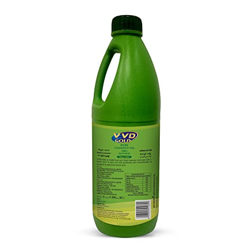 Image of VVD Gold Pure Coconut Oil - 2 Litre Can Super Saver pack |For Cooking Purpose | Thengai Ennai | Velichenna | Naariyal Tel | Kobbari Nune | Tengina Enne