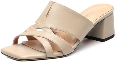 Women's Square Toe Open Toe Sandals, Chunky Heel One Foot Stirrup...