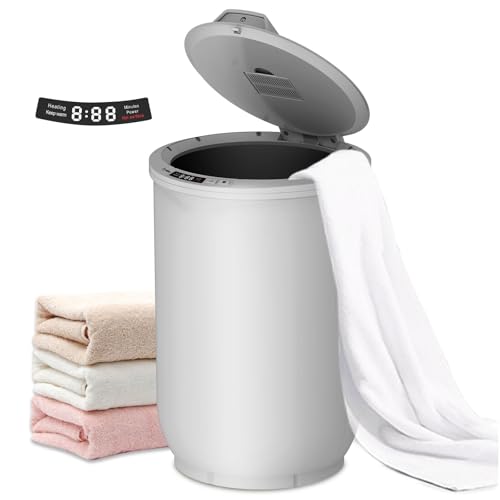 Image of Trydow Ultra Large Capacity Towel Warmer Bucket, Rapid Heating with Timer, One-Button Digital Display Control, Safety Lock, Gifts for Him & Her, Auto Shut-Off, Fits 2 Large, Blanket, Bathrobe, Gray