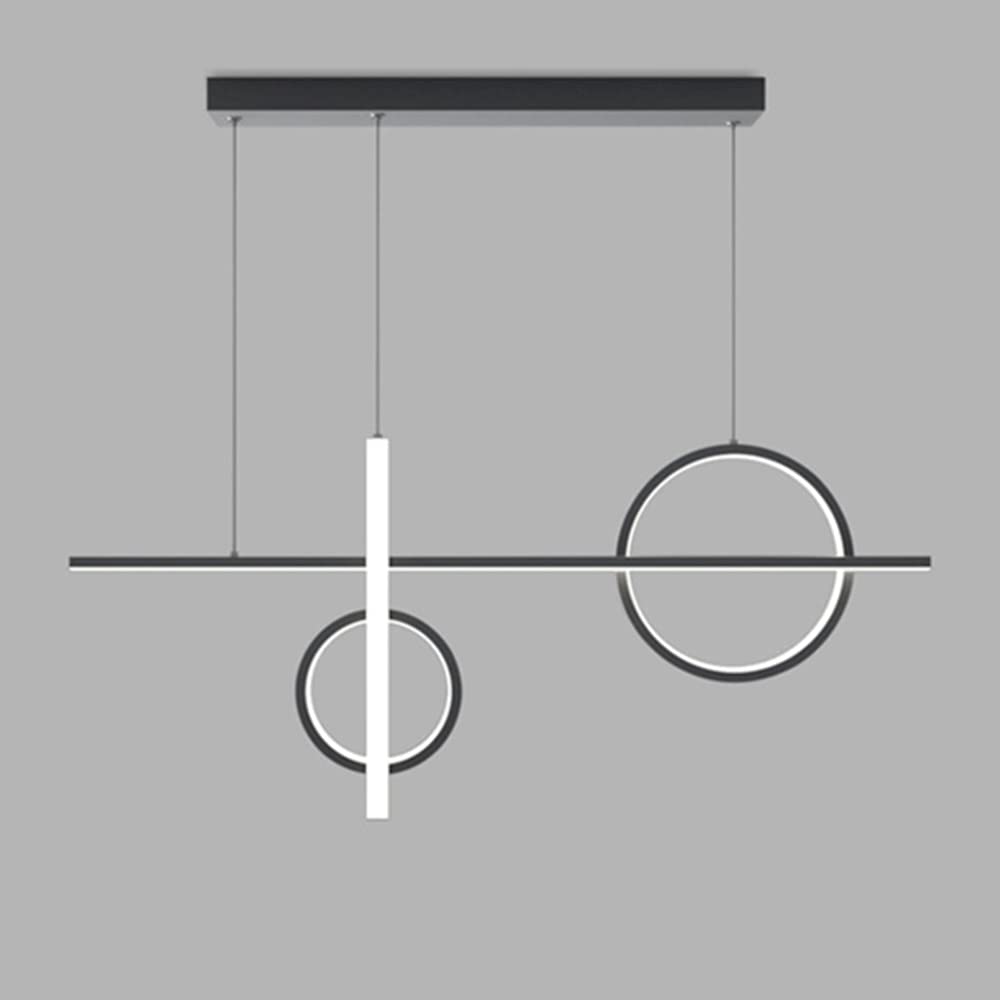 Lampes suspendues linéaires créatives pour îlot cuisine et luminaire suspendu de salon LED