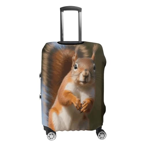 Carry on Luggage Cover Squirrel Funny Animal Suitcase Covers for Luggages Tsa Approved Travel Luggage Sleeve Protector Elastic Suitcase Protector Anti-Scratch Washable Fits 19-30 Inch Case -M4