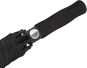 Extra Large Golf Umbrella - 105cm Windproof Strong Black Golfing Umbrella with Steel Frame & Waterproof Canopy for Men/Women